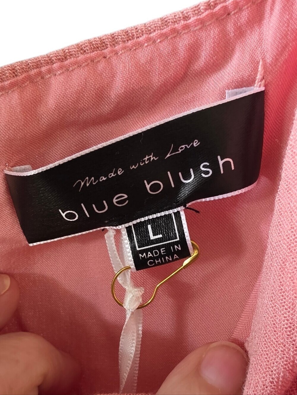 Blue Blush Pink V-Neck Spaghetti Strap Maxi Dress Size Large NWT - Picture 2 of 12